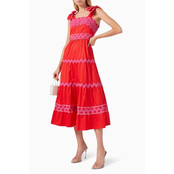 Celia B Jade Midi Dress in Cotton-blend - XS